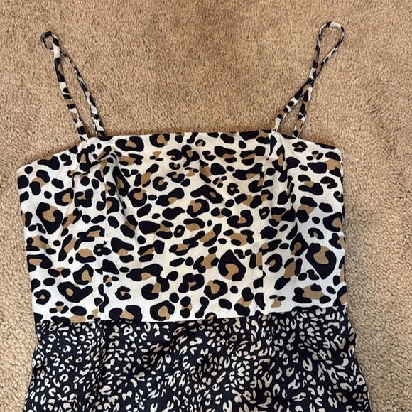 Lulus Being Bold Leopard Print Satin Midi Slip Dress Small - Picture 6 of 8